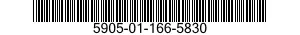 5905-01-166-5830 RESISTOR,FIXED,COMPOSITION 5905011665830 011665830