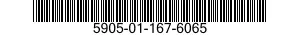 5905-01-167-6065 RESISTOR,FIXED,WIRE WOUND,NONINDUCTIVE 5905011676065 011676065