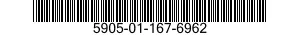 5905-01-167-6962 RESISTOR,FIXED,FILM 5905011676962 011676962