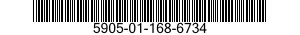 5905-01-168-6734 RESISTOR,FIXED,FILM 5905011686734 011686734