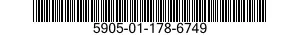 5905-01-178-6749 RESISTOR,FIXED,FILM 5905011786749 011786749