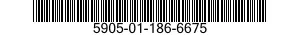 5905-01-186-6675 RESISTOR,FIXED,FILM 5905011866675 011866675