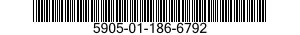 5905-01-186-6792 RESISTOR,FIXED,WIRE WOUND,INDUCTIVE 5905011866792 011866792