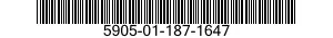 5905-01-187-1647 RESISTOR,FIXED,WIRE WOUND,INDUCTIVE 5905011871647 011871647