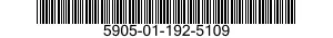 5905-01-192-5109 RESISTOR,FIXED,WIRE WOUND,INDUCTIVE 5905011925109 011925109