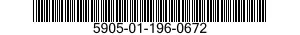 5905-01-196-0672 RESISTOR,FIXED,WIRE WOUND,INDUCTIVE 5905011960672 011960672