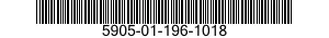 5905-01-196-1018 RESISTOR NETWORK,FIXED,FILM 5905011961018 011961018