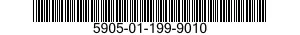 5905-01-199-9010 RESISTOR,FIXED,FILM 5905011999010 011999010