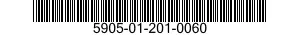 5905-01-201-0060 RESISTOR,FIXED,COMPOSITION 5905012010060 012010060