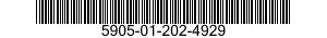 5905-01-202-4929 RESISTOR,FIXED,COMPOSITION 5905012024929 012024929