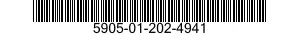 5905-01-202-4941 RESISTOR,FIXED,FILM 5905012024941 012024941