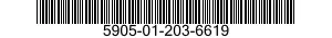 5905-01-203-6619 RESISTOR,VARIABLE,NONWIRE WOUND,NONPRECISION 5905012036619 012036619