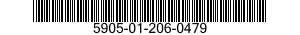 5905-01-206-0479 RESISTOR,VARIABLE,NONWIRE WOUND,NONPRECISION 5905012060479 012060479