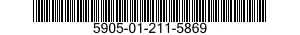 5905-01-211-5869 RESISTOR,FIXED,FILM 5905012115869 012115869