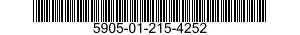 5905-01-215-4252 RESISTOR NETWORK,FIXED,FILM 5905012154252 012154252