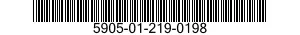 5905-01-219-0198 RESISTOR,FIXED,WIRE WOUND 5905012190198 012190198