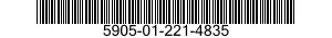 5905-01-221-4835  5905012214835 012214835