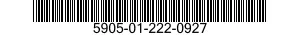 5905-01-222-0927 RESISTOR,THERMAL 5905012220927 012220927