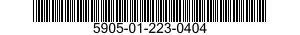 5905-01-223-0404 RESISTOR,VARIABLE,NONWIRE WOUND,NONPRECISION 5905012230404 012230404