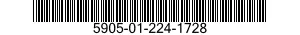 5905-01-224-1728 RESISTOR,FIXED,FILM 5905012241728 012241728