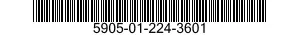 5905-01-224-3601 RESISTOR,VARIABLE,WIRE WOUND,PRECISION 5905012243601 012243601