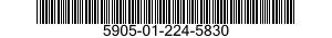 5905-01-224-5830  5905012245830 012245830