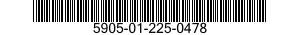5905-01-225-0478 RESISTOR,FIXED 5905012250478 012250478