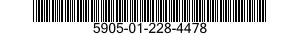 5905-01-228-4478 RESISTOR NETWORK,FIXED,FILM 5905012284478 012284478