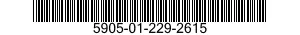 5905-01-229-2615 RESISTOR,FIXED,FILM 5905012292615 012292615