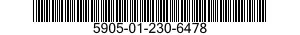 5905-01-230-6478  5905012306478 012306478