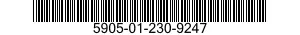5905-01-230-9247 RESISTOR NETWORK,FIXED,FILM 5905012309247 012309247
