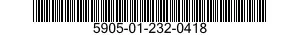 5905-01-232-0418  5905012320418 012320418