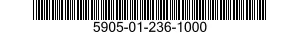 5905-01-236-1000 RESISTOR,FIXED,WIRE WOUND,INDUCTIVE 5905012361000 012361000