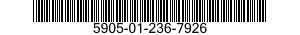 5905-01-236-7926 RESISTOR ASSEMBLY 5905012367926 012367926