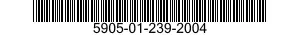 5905-01-239-2004 RESISTOR,FIXED,WIRE WOUND,INDUCTIVE 5905012392004 012392004