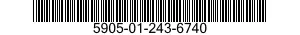 5905-01-243-6740 RESISTOR,FIXED,WIRE WOUND,INDUCT 5905012436740 012436740