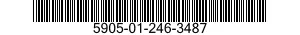 5905-01-246-3487 RESISTOR,FIXED,WIRE WOUND,INDUCT 5905012463487 012463487
