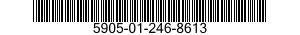 5905-01-246-8613 RESISTOR,FIXED,WIRE WOUND,NONINDUCTIVE 5905012468613 012468613