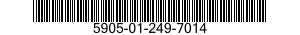 5905-01-249-7014 RESISTOR,FIXED,WIRE WOUND,NONINDUCTIVE 5905012497014 012497014