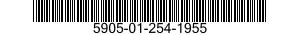 5905-01-254-1955 RESISTOR,FIXED,WIRE WOUND,INDUCTIVE 5905012541955 012541955