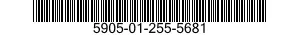 5905-01-255-5681 RESISTOR,FIXED,WIREWOUND 5905012555681 012555681