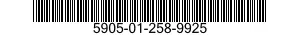 5905-01-258-9925 RESISTOR,FIXED,WIRE WOUND 5905012589925 012589925