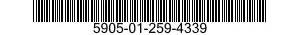 5905-01-259-4339 RESISTOR,VARIABLE,WIRE WOUND,NONPRECISION 5905012594339 012594339