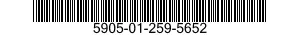 5905-01-259-5652 RESISTOR,VARIABLE,WIRE WOUND,PRECISION 5905012595652 012595652