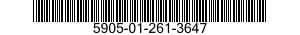 5905-01-261-3647 RESISTOR,FIXED,WIRE WOUND 5905012613647 012613647