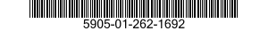 5905-01-262-1692 RESISTOR,FIXED,WIRE WOUND,NONINDUCTIVE 5905012621692 012621692