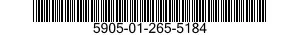 5905-01-265-5184 RESISTOR,FIXED,WIRE WOUND 5905012655184 012655184
