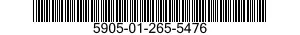 5905-01-265-5476 RESISTOR,FIXED,WIRE WOUND 5905012655476 012655476