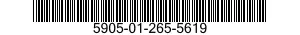 5905-01-265-5619 RESISTOR,FIXED,WIRE WOUND 5905012655619 012655619