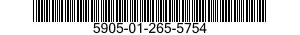 5905-01-265-5754 RESISTOR,FIXED,WIRE WOUND 5905012655754 012655754